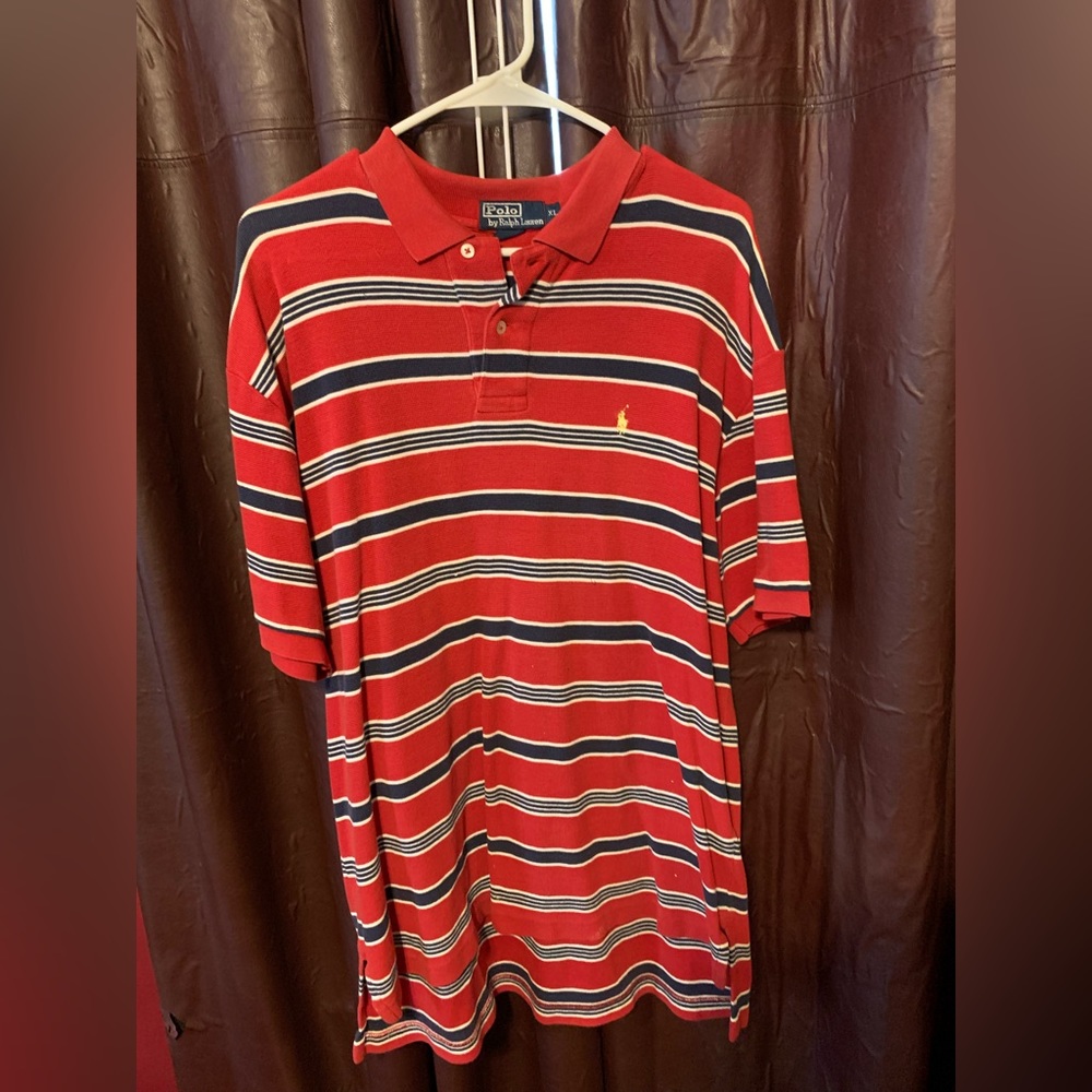 Polo by Ralph Loren red white blue polo tee XL